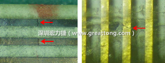 如果擔(dān)心這個(gè)方法可能對(duì)弄斷銅箔線路,也可以試著將銅箔線路旁沒(méi)有銅箔的位置切開(kāi),然后試著撕開(kāi)剝離外層護(hù)膜(cover film),達(dá)到相同的目的