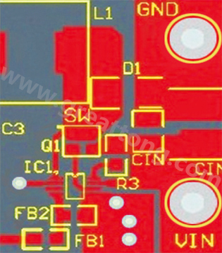星節點連接地平面及兩個小電流接地連接(IC和分壓器)。