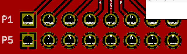 TOP層鋪鋪的狀態(tài)，到下方排pad為GND，連接GND Copper zone 都是設定Thermal relief Pad